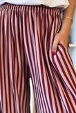 The Sunday Morning Stripe Twist Pant Burgundy Blush